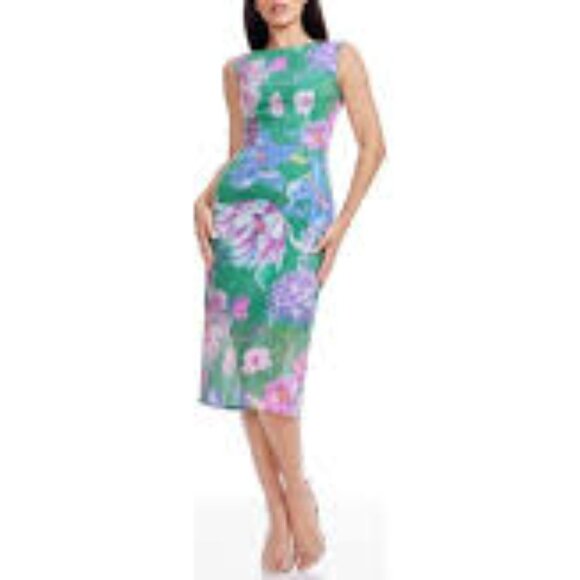 Dress the Population, Size L, Claudette Floral-Print Sequin Dress - Picture 2 of 3